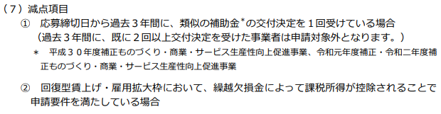 ものづくり補助金の減点項目は審査に不利に働く要因